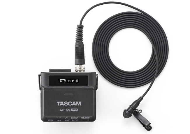 TASCAM DR-10L Pro 現場錄音機和領夾式話筒 TASCAM DR-10L Pro 現場錄音機和領夾式話筒