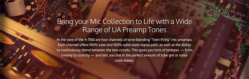 Universal Audio 4-710D 4 路話放連1176類(lèi)壓限及數(shù)字輸出